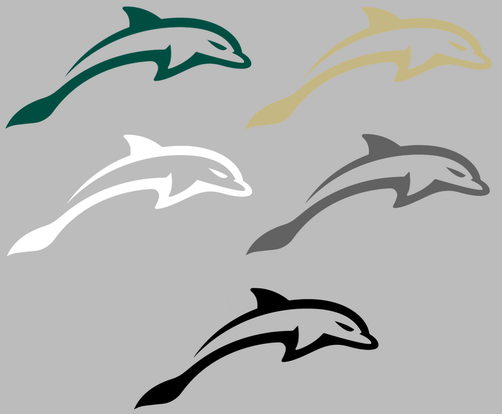 Jacksonville Dolphins Mascot Logo Premium DieCut Vinyl Decal PICK COLOR & SIZE