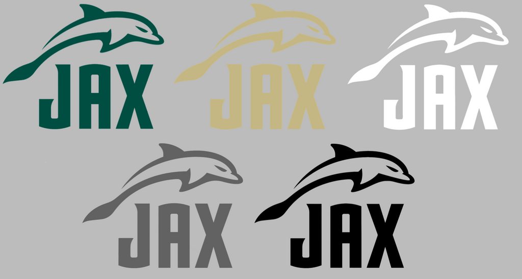 Jacksonville Dolphins JAX Logo Premium DieCut Vinyl Decal PICK COLOR & SIZE