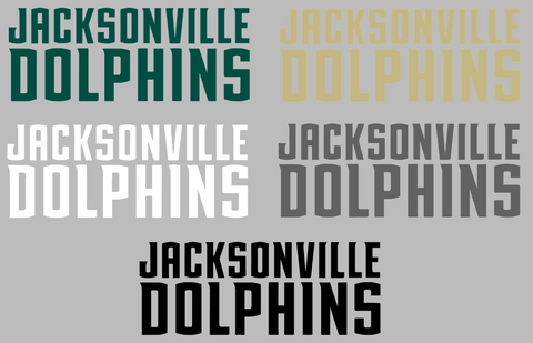 Jacksonville Dolphins Team Name Logo Premium DieCut Vinyl Decal PICK COLOR & SIZE