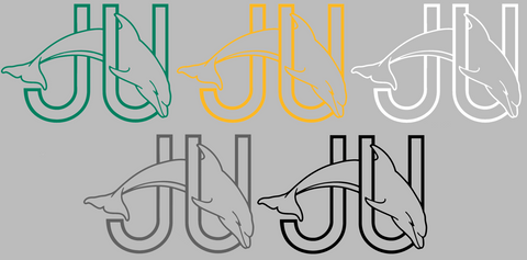 Jacksonville Dolphins Retro Throwback Logo Premium DieCut Vinyl Decal PICK COLOR & SIZE