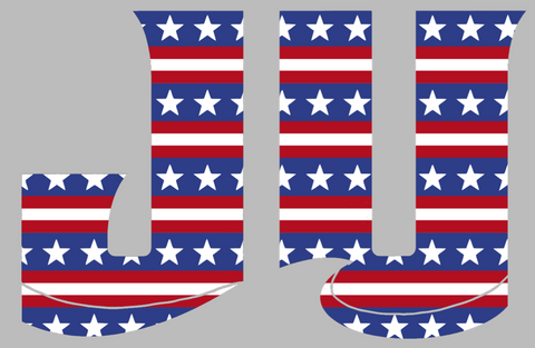 Jacksonville Dolphins JU Logo Stars & Stripes USA American Flag Vinyl Decal PICK SIZE