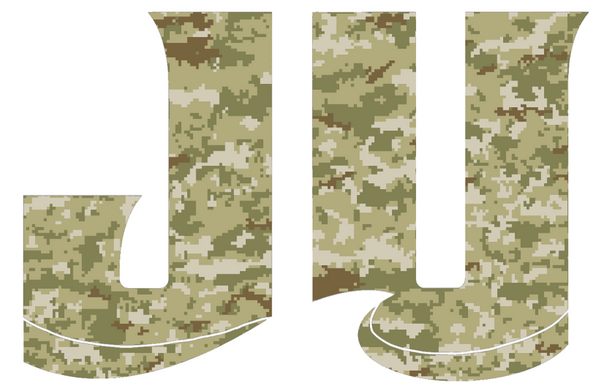 Jacksonville Dolphins JU Logo Salute to Service Camouflage Camo Vinyl Decal PICK SIZE