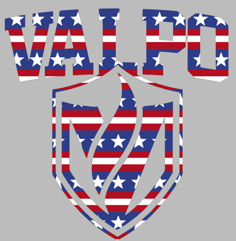 Valparaiso Valpo Beacons Team Logo Stars & Stripes USA American Flag Vinyl Decal PICK SIZE