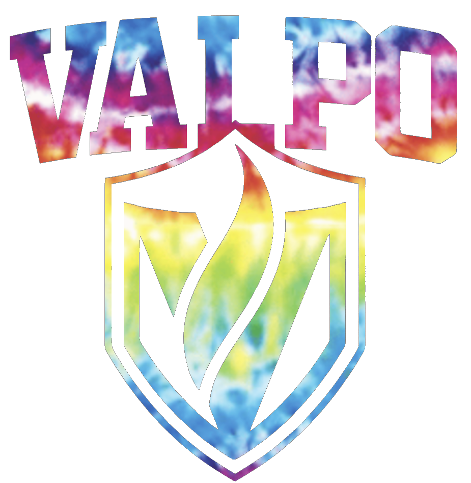 Valparaiso Valpo Beacons Team Logo Crucial Catch Cancer Tie Dye Vinyl Decal PICK SIZE