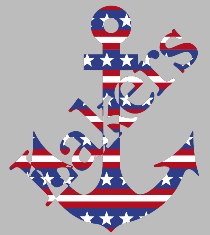 Lake Superior State Lakers Team Logo Stars & Stripes USA American Flag Vinyl Decal PICK SIZE