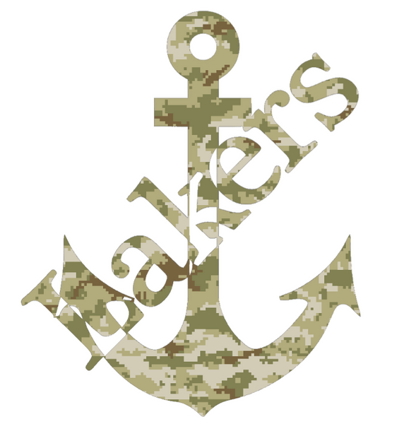 Lake Superior State Lakers Team Logo Salute to Service Camouflage Camo Vinyl Decal PICK SIZE