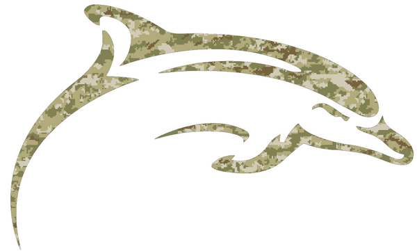Le Moyne Dolphins Team Logo Salute to Service Camouflage Camo Vinyl Decal PICK SIZE