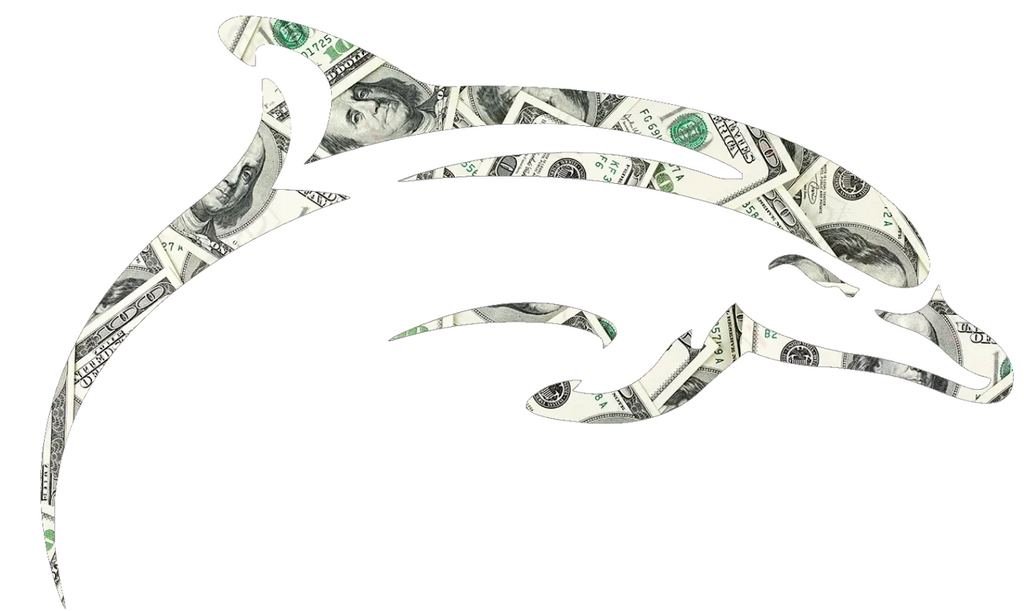 Le Moyne Dolphins Team Logo Money Print Premium DieCut Vinyl Decal PICK SIZE
