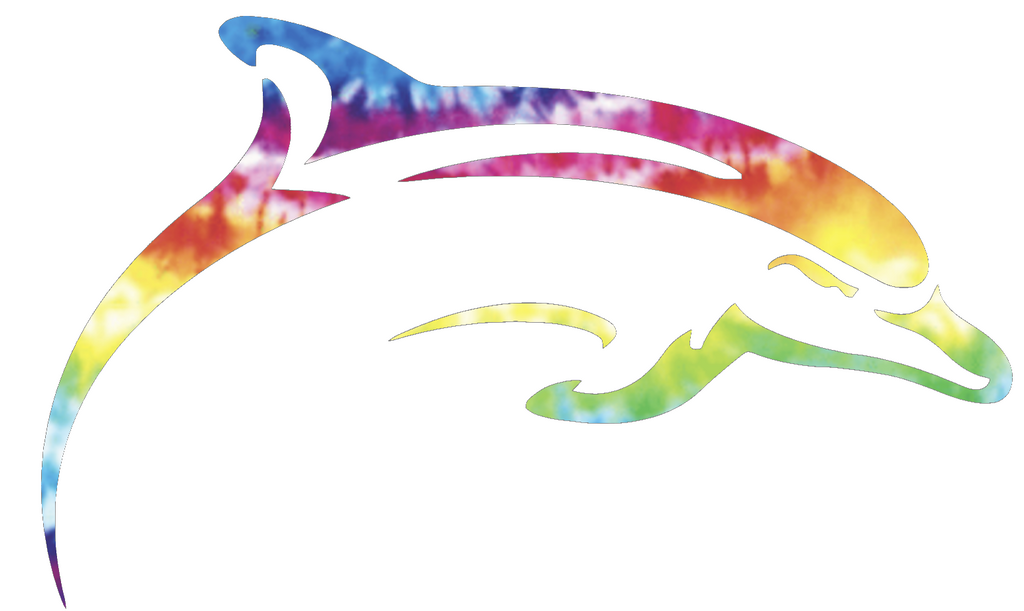 Le Moyne Dolphins Team Logo Crucial Catch Cancer Tie Dye Vinyl Decal PICK SIZE