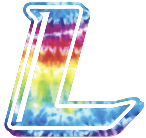 Le Moyne Dolphins L Logo Crucial Catch Cancer Tie Dye Vinyl Decal PICK SIZE
