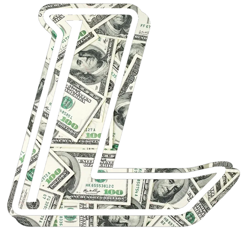 Le Moyne Dolphins L Logo Money Print Premium DieCut Vinyl Decal PICK SIZE