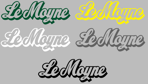 Le Moyne Dolphins Script Team Name Logo Premium DieCut Vinyl Decal PICK COLOR & SIZE