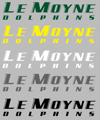 Le Moyne Dolphins Team Name Logo Premium DieCut Vinyl Decal PICK COLOR & SIZE