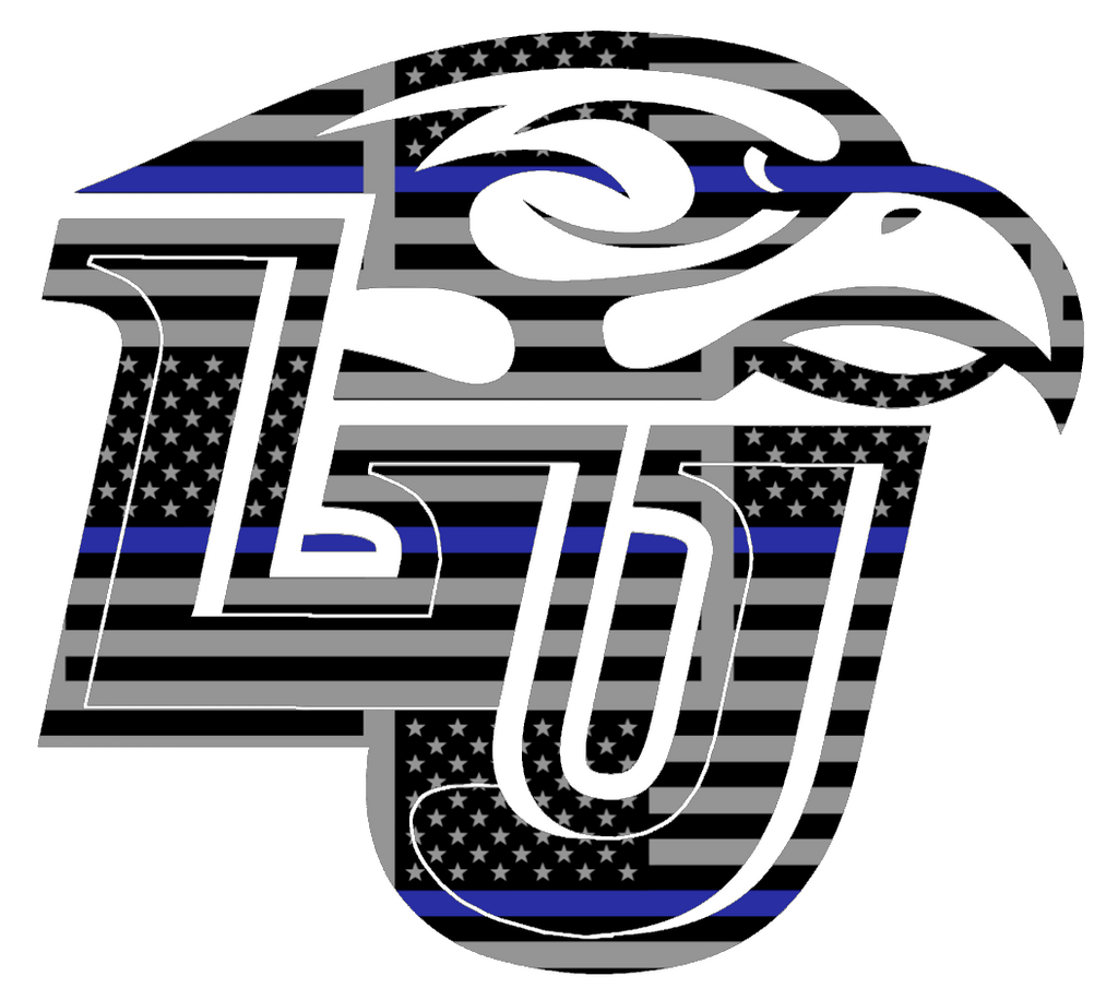 Liberty Flames Team Logo Thin Blue Line American Flag Premium DieCut Vinyl Decal PICK SIZE