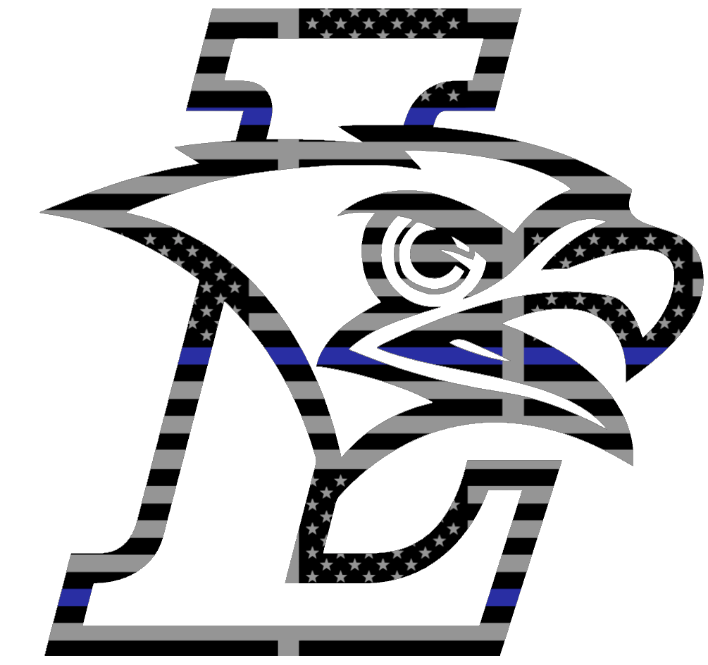 Lehigh Mountain Hawks Team Logo Thin Blue Line American Flag Premium DieCut Vinyl Decal PICK SIZE