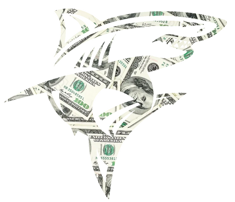 Long Island LIU Sharks Mascot Logo Money Print Premium DieCut Vinyl Decal PICK SIZE