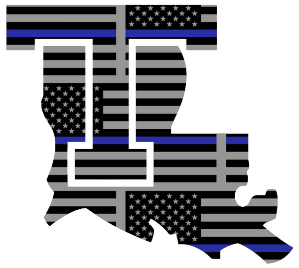 Louisiana Tech Bulldogs Team Logo Thin Blue Line American Flag Premium DieCut Vinyl Decal PICK SIZE