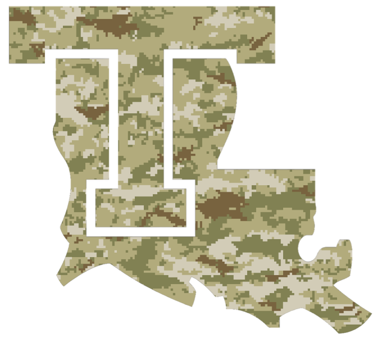 Louisiana Tech Bulldogs Team Logo Salute to Service Camouflage Camo Vinyl Decal PICK SIZE