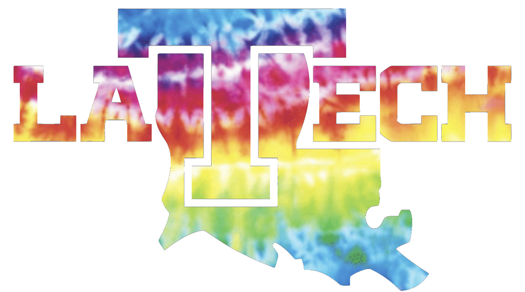 Louisiana Tech Bulldogs Alternate Logo Crucial Catch Cancer Tie Dye Vinyl Decal PICK SIZE