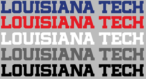 Louisiana Tech Bulldogs Team Name Logo Premium DieCut Vinyl Decal PICK COLOR & SIZE