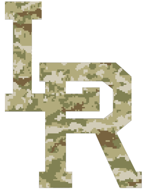 Little Rock Trojans LR Logo Salute to Service Camouflage Camo Vinyl Decal PICK SIZE