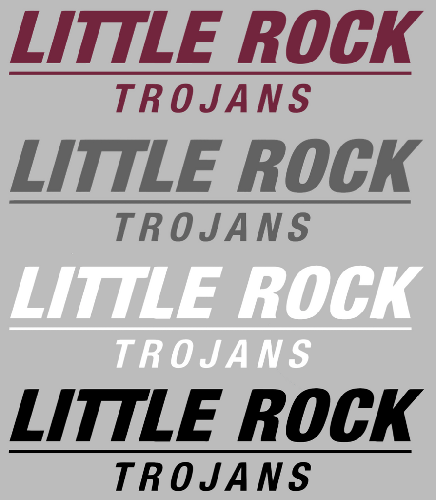 Little Rock Trojans Team Name Logo Premium DieCut Vinyl Decal PICK COLOR & SIZE