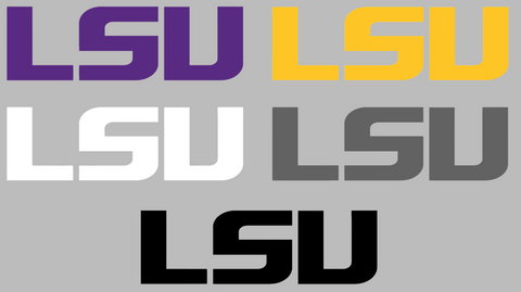 LSU Tigers Team Name Logo Premium DieCut Vinyl Decal PICK COLOR & SIZE