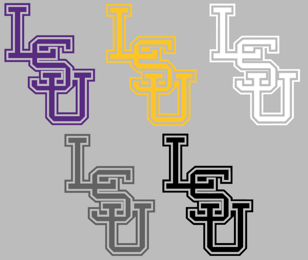 LSU Tigers Retro Throwback Logo Premium DieCut Vinyl Decal PICK COLOR & SIZE