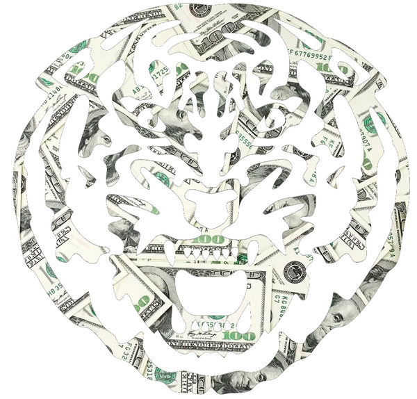 LSU Tigers Team Logo Money Print Premium DieCut Vinyl Decal PICK SIZE