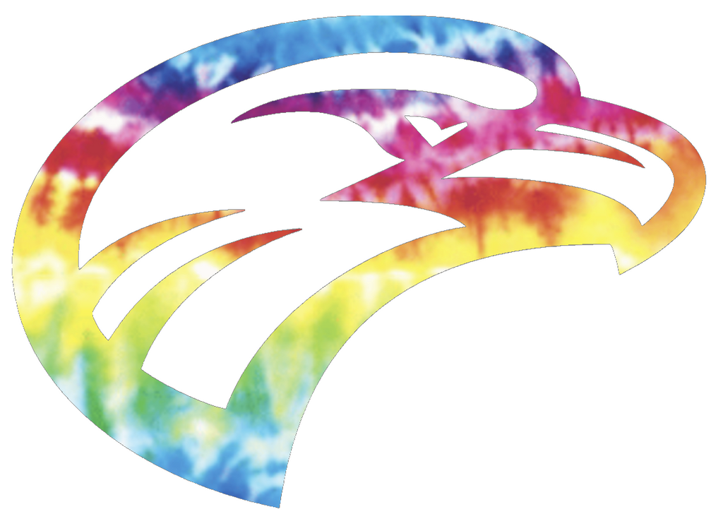 Louisiana Monroe Warhawks Mascot Logo Crucial Catch Cancer Tie Dye Vinyl Decal PICK SIZE