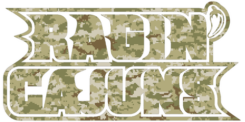 Louisiana Rajin Cajuns Team Logo Salute to Service Camouflage Camo Vinyl Decal PICK SIZE