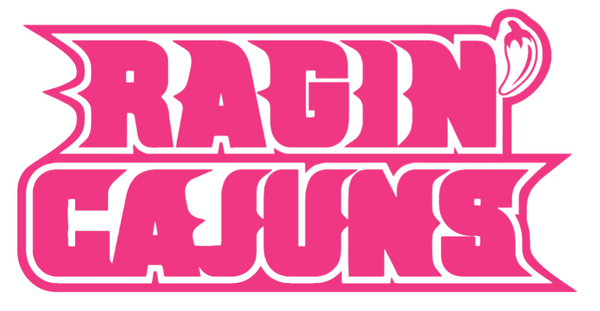 Louisiana Rajin Cajuns HOT PINK Team Logo Premium DieCut Vinyl Decal PICK SIZE