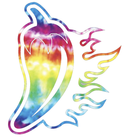 Louisiana Rajin Cajuns Pepper Logo Crucial Catch Cancer Tie Dye Vinyl Decal PICK SIZE