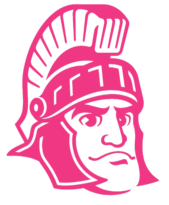 Michigan State Spartans HOT PINK Sparty Mascot Logo Premium DieCut Vinyl Decal PICK SIZE