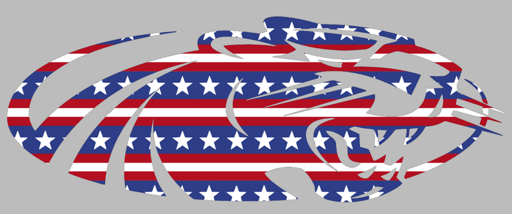Wisconsin Milwaukee Panthers Team Logo Stars & Stripes USA American Flag Vinyl Decal PICK SIZE