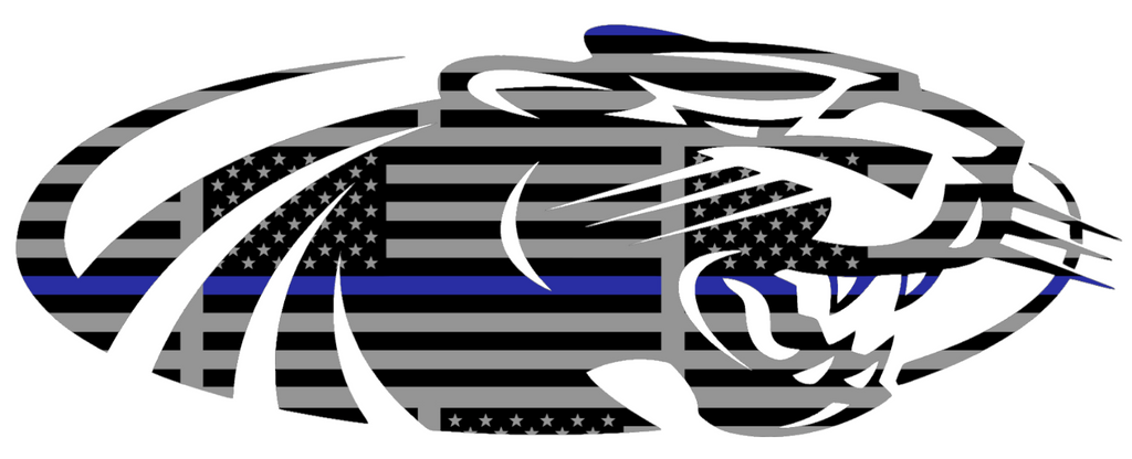 Wisconsin Milwaukee Panthers Team Logo Thin Blue Line American Flag Premium DieCut Vinyl Decal PICK SIZE