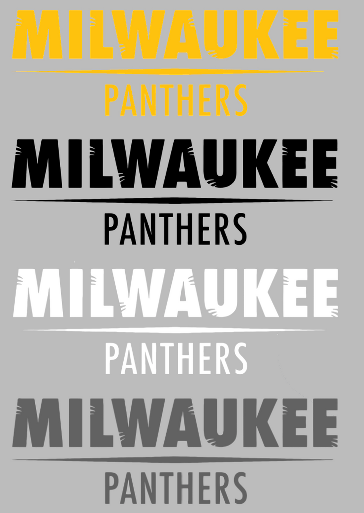 Wisconsin Milwaukee Panthers Team Name Logo Premium DieCut Vinyl Decal PICK COLOR & SIZE
