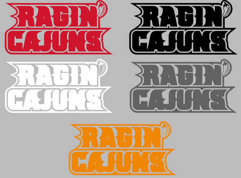 Louisiana Rajin Cajuns Team Logo Premium DieCut Vinyl Decal PICK COLOR & SIZE