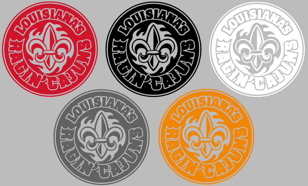 Louisiana Rajin Cajuns Retro Throwback Logo Premium DieCut Vinyl Decal PICK COLOR & SIZE