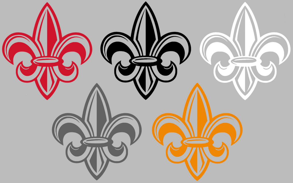 Louisiana Rajin Cajuns Fleur de Lis Logo Premium DieCut Vinyl Decal PICK COLOR & SIZE