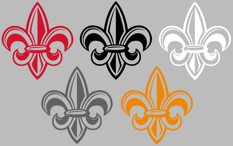 Louisiana Rajin Cajuns Fleur de Lis Logo Premium DieCut Vinyl Decal PICK COLOR & SIZE