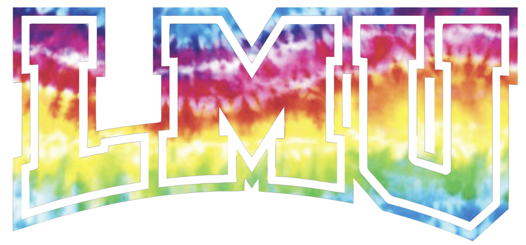 Loyola Marymount Lions Team Logo Crucial Catch Cancer Tie Dye Vinyl Decal PICK SIZE