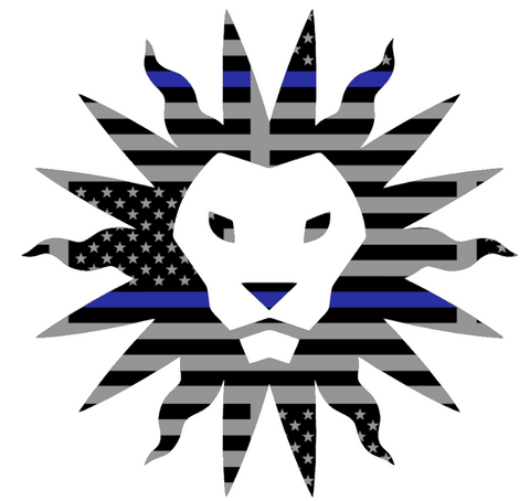 Loyola Marymount Lions Alternate Logo Thin Blue Line American Flag Premium DieCut Vinyl Decal PICK SIZE