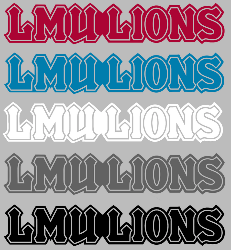 Loyola Marymount Lions Team Name Logo Premium DieCut Vinyl Decal PICK COLOR & SIZE