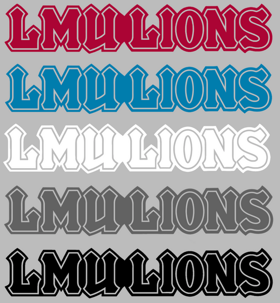 Loyola Marymount Lions Team Name Logo Premium DieCut Vinyl Decal PICK COLOR & SIZE