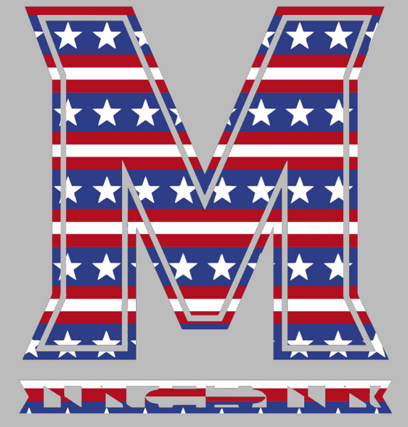 Maryland Terrapins Team Logo Stars & Stripes USA American Flag Vinyl Decal PICK SIZE