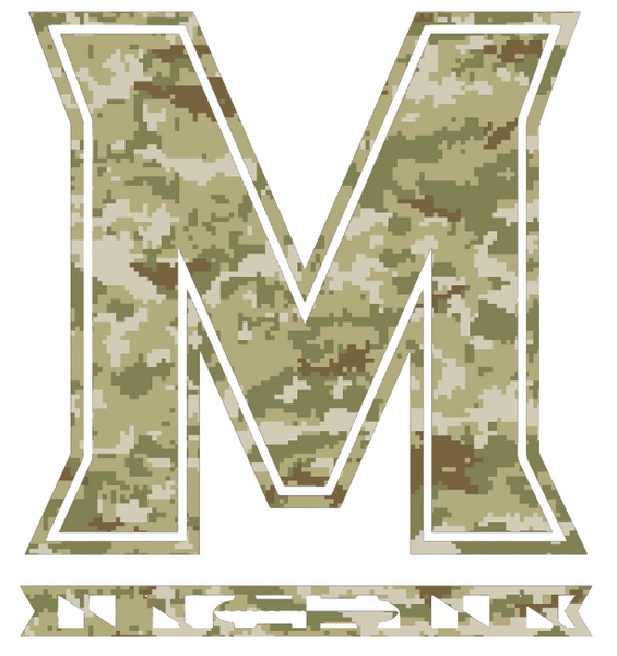 Maryland Terrapins Team Logo Salute to Service Camouflage Camo Vinyl Decal PICK SIZE