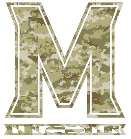 Maryland Terrapins Team Logo Salute to Service Camouflage Camo Vinyl Decal PICK SIZE