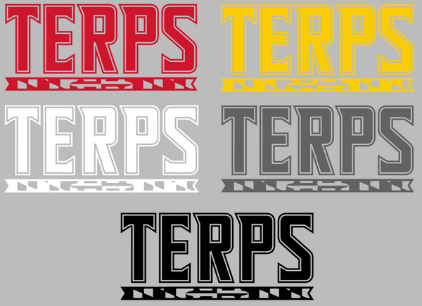Maryland Terrapins Terps Team Logo Premium DieCut Vinyl Decal PICK COLOR & SIZE