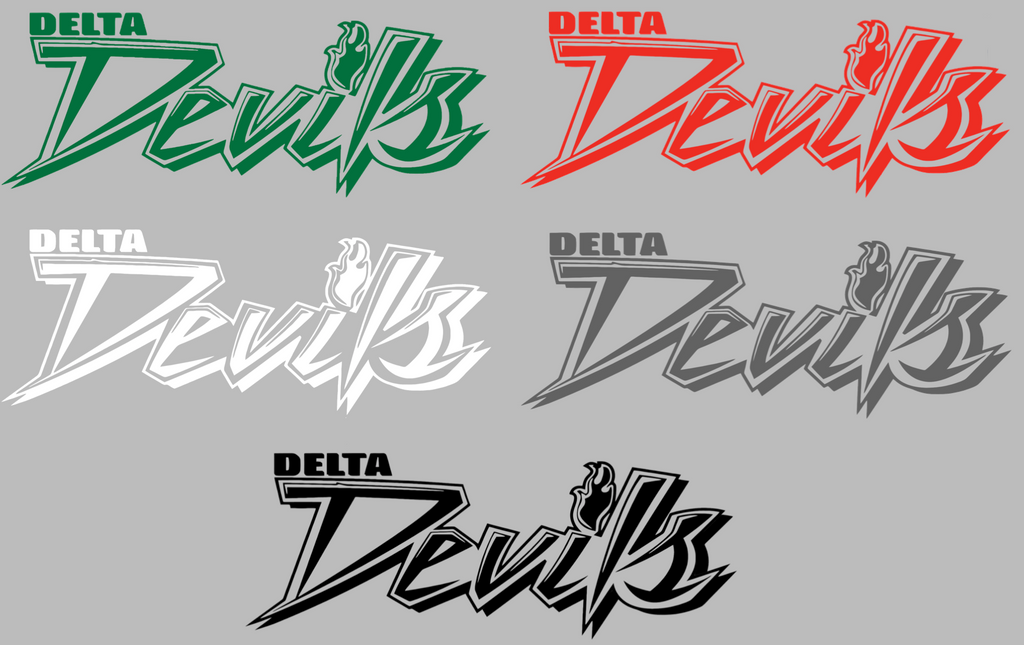 Mississippi Valley State Delta Devils Team Name Logo Premium DieCut Vinyl Decal PICK COLOR & SIZE